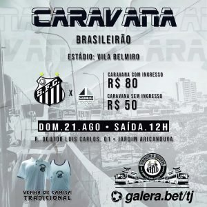 Caravana para Santos x São Paulo torcida jovem